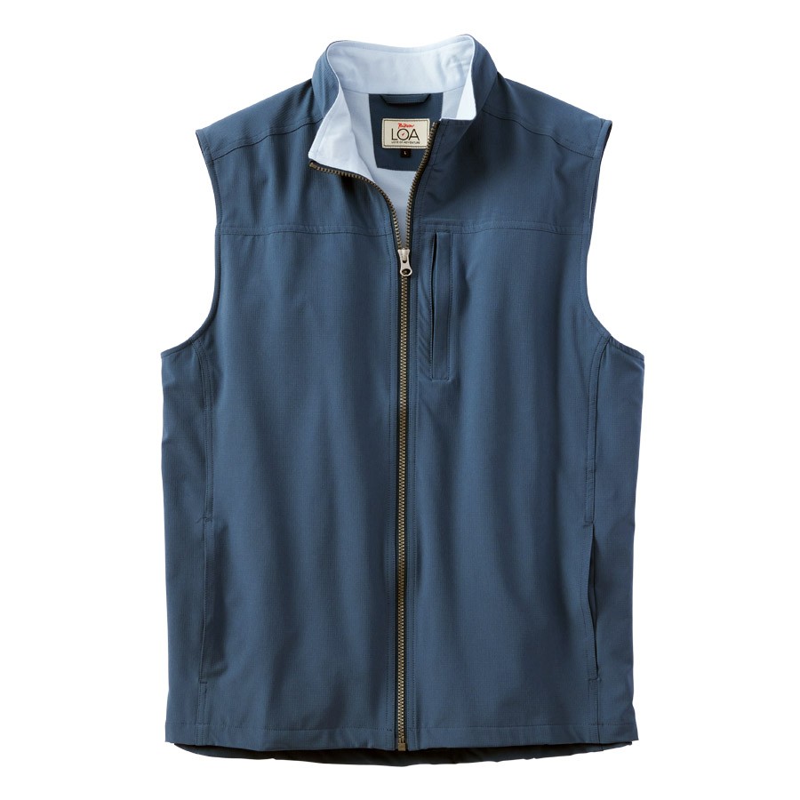 トップス TECH REVERSIBLE WIND SHIELD VEST - NAVY Navy Reversible Light Padded Zip Vest in Water-Repellent
