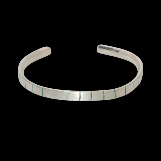 Men's Slotted sterling silver cuff