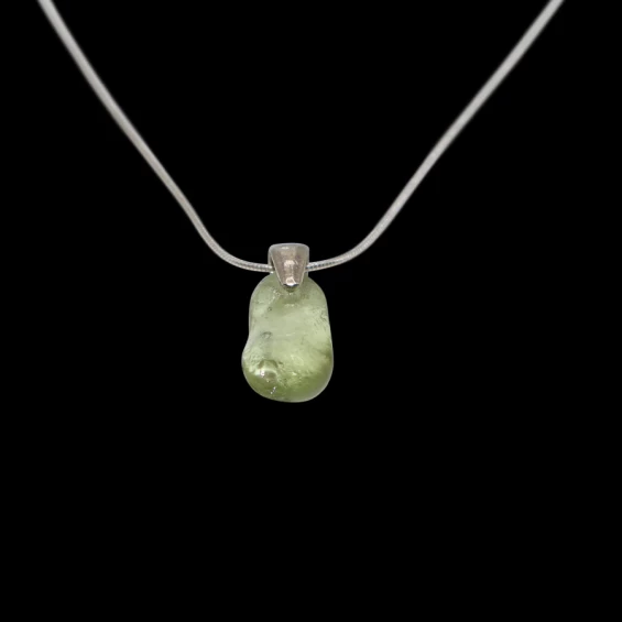Yellow Green Sea Glass Necklace