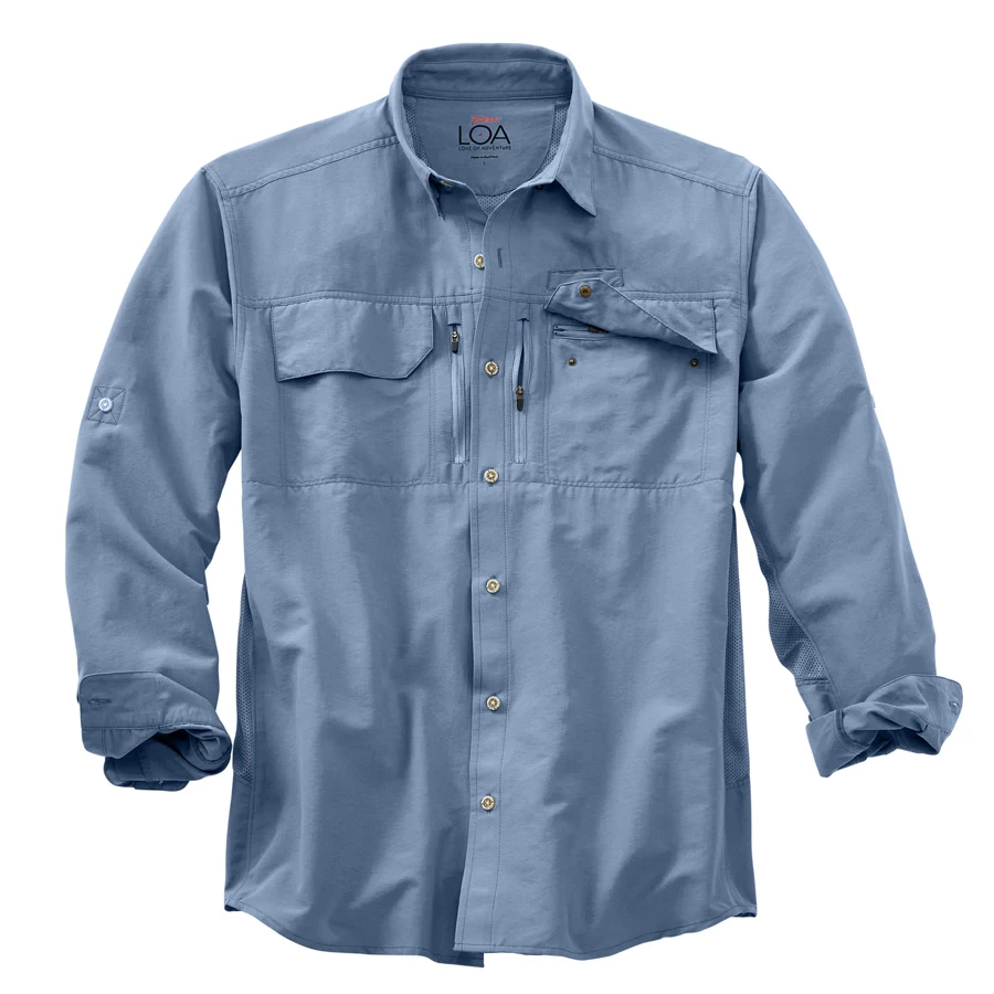 Men's Magnetic Button-Down Shirt in Navy Check