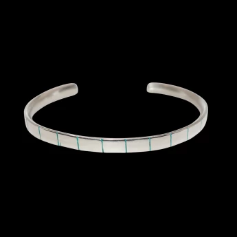 Men's Slotted sterling silver cuff