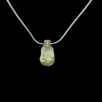Yellow Green Sea Glass Necklace