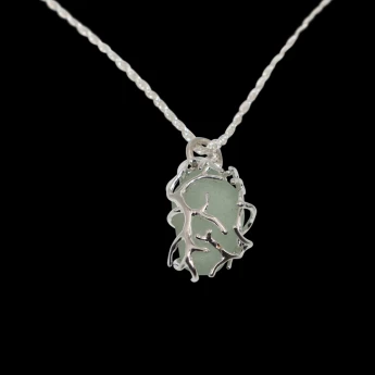 Branch Wrapped Sea Glass Necklace