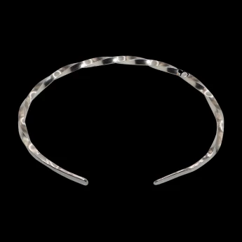 Men's Sterling Silver Tapered twisted cuff Bracelet