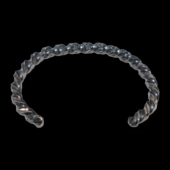 Men's sterling silver chunky  cuff bracelet with a dark patina wash