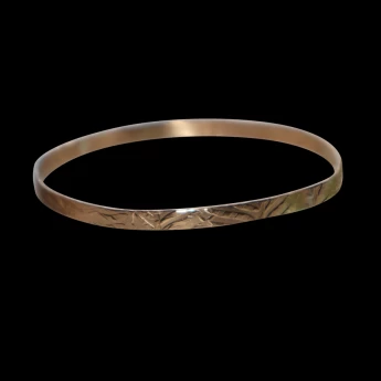 Women's gold filled patterned bangle