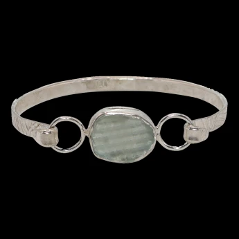 Women's Sterling silver Sea glass bracelet