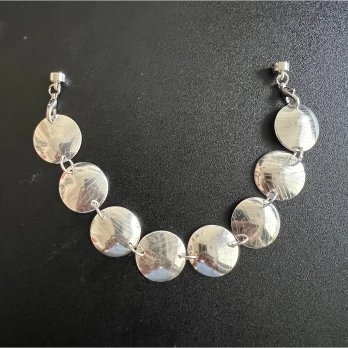 Women's domed sterling silver bracelet