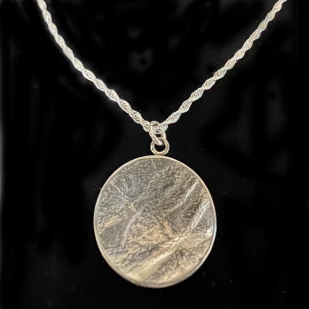 Sterling Silver domed wave necklace