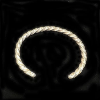Men's Twisted Sterling Silver Cuff - 10 Guage