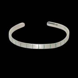 Men's Slotted sterling silver cuff