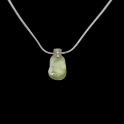 Yellow Green Sea Glass Necklace