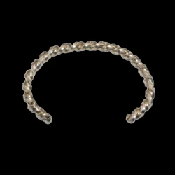 Men's hefty sterling silver twisted cuff bracelet