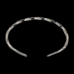 Men's Sterling Silver Tapered twisted cuff Bracelet