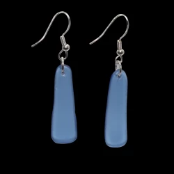 Cobalt Dangle Sea glass Earrings