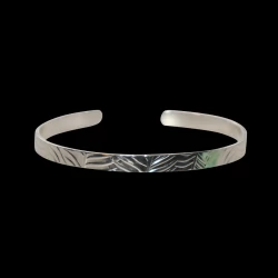 men's patterned sterling silver cuff