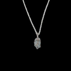 Pale blue sea glass with silver branches necklace