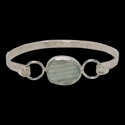 Women's Sterling silver Sea glass bracelet